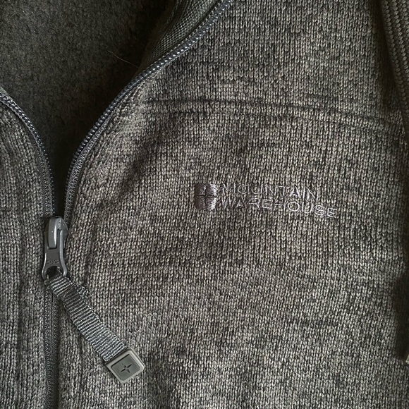Mountain Warehouse Dark Gray mix Nevis Fleece Lined Zip up Sweater Hoodie - Picture 3 of 5